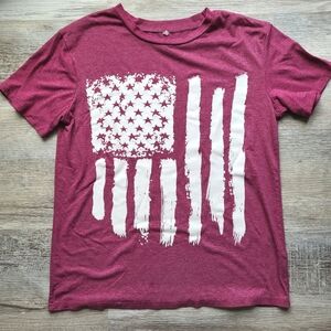 Patriotic Distressed American Flag Shirt Medium